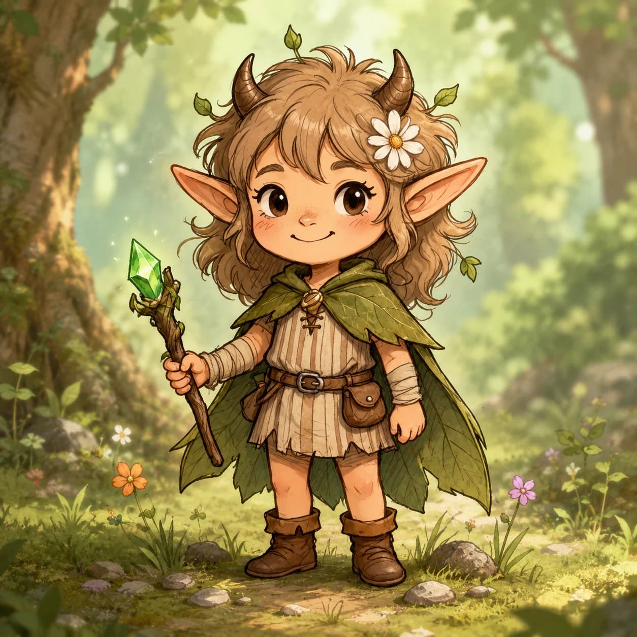 Generated fantasy forest character result