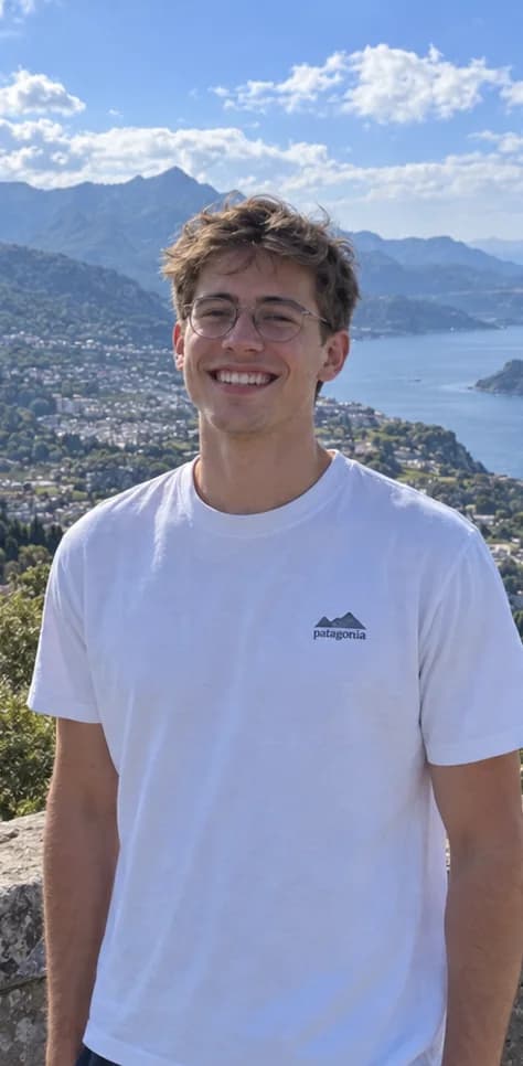 Three separate portrait reference photos of young men before multi-image fusion 2