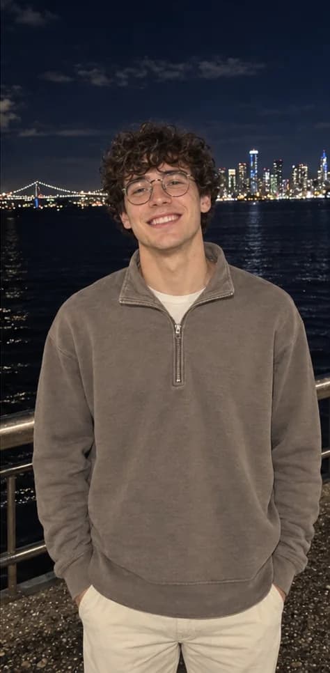 Three separate portrait reference photos of young men before multi-image fusion 3