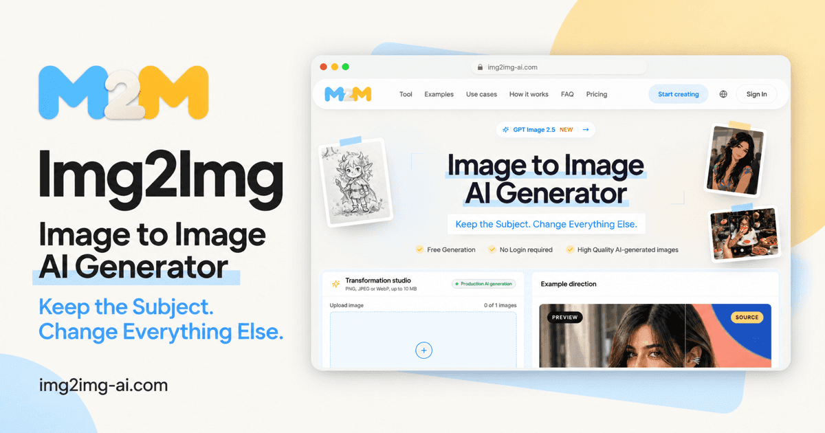 Img2Img brand and image-to-image workspace preview