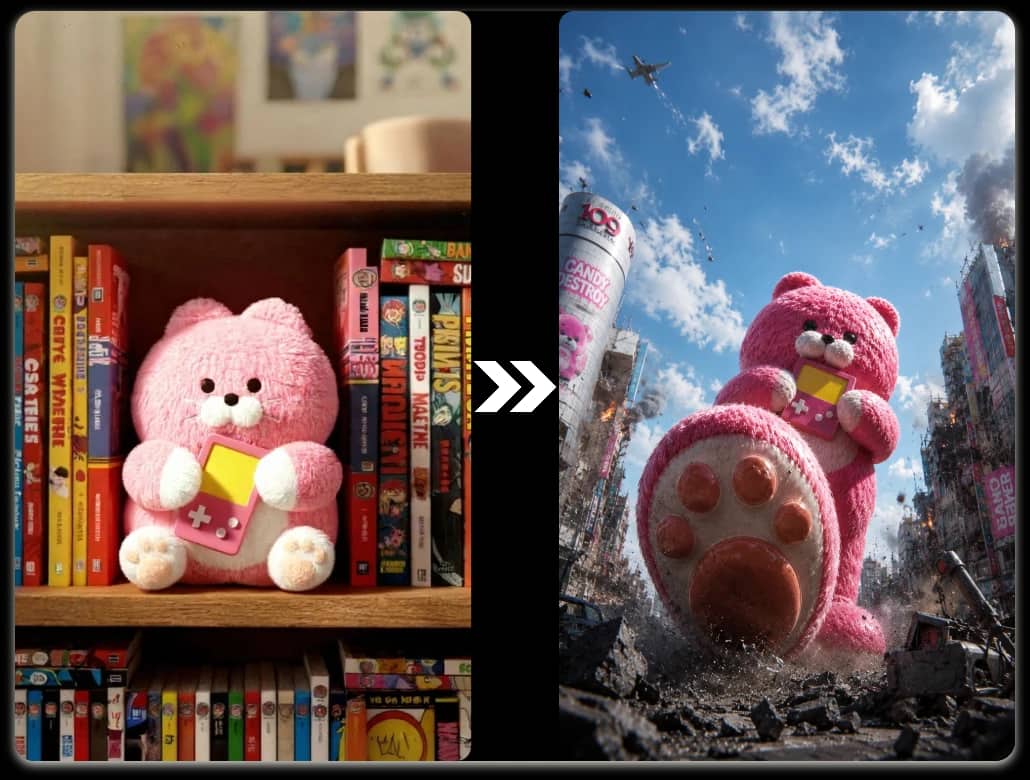 Turn a small character into a cinematic world