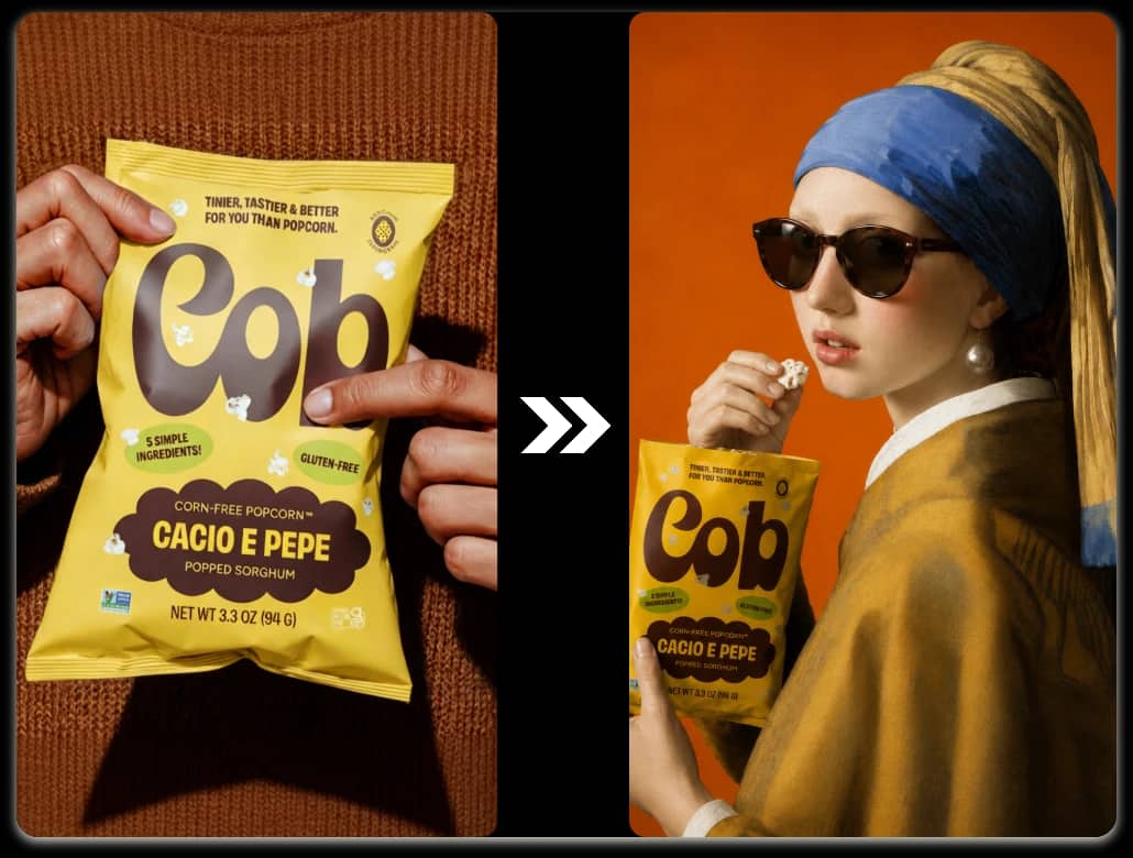 Develop a product shot into campaign art